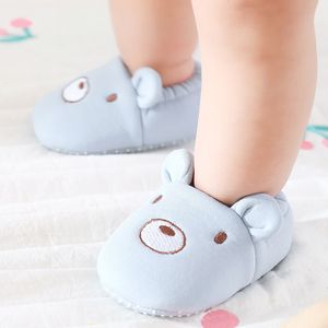 Eerste wandelaars geboren baby cartoon schoenen jongen meisje peuter stereo oor laarsjes katoen comfort soft antislip warme baby schoenen 221124