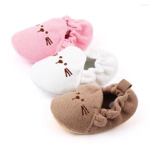 Premiers marcheurs né bébé fille chaussures bébé garçon tissu tricoté semelle souple automne mignon berceau chaussure enfant en bas âge marche prémarcheurs