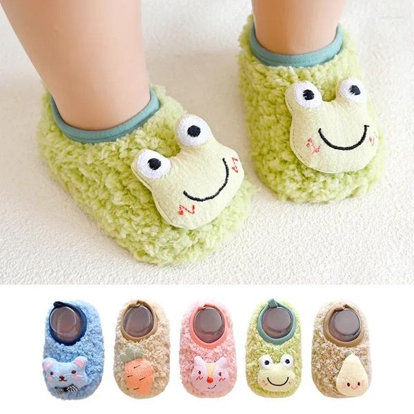 Premiers marcheurs nés bébé chaussures mode dessin animé animaux filles garçons chaussettes antidérapantes pantoufle doux confortable décontracté enfant en bas âge bottes de berceau