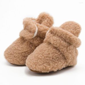 First Walkers Born Baby Shoes Winter Boy Girl Boots Warm Fluff Soft Anti-slip Toddler Footwear