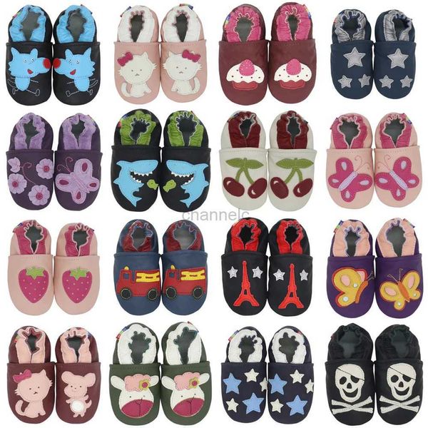 Carozoo beaux Styles bébé Plippers garçons premières chaussures Walker cuir bétail chaussures Bebe Prewalker pour fille livraison gratuite 240315