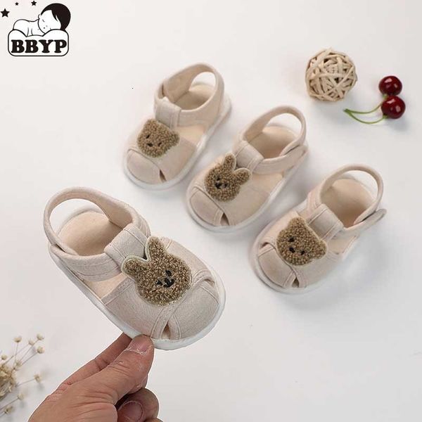 Primeros caminantes Oso de dibujos animados Conejito Zapatos de bebé Niña pequeña para nacidos Verano Niños lindos Estilo coreano 221117