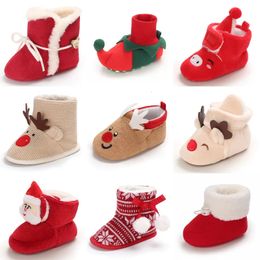 Premiers marcheurs chaussures chaudes de noël bébé enfant en bas âge hiver garçons filles noël Cosplay mignon dessin animé enfants Animal 231122