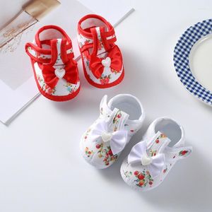 First Walkers Cute Floral Bow Born Baby Girl Soft Sole Crib Toddler Shoes Infant Girls