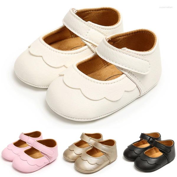 Premiers marcheurs mignons de printemps pour les filles pour les filles bébé Princesse Bow-nout chaussures décontractées taille 11-13