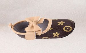 First Walkers Designer Luxe vlinder knoopprinsesschoenen voor babymeisjes zachte flats mocassins peuter crib8144523