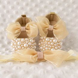 First Walkers Dollling Rhinestones Baby Shoes Heart Design Pre-Walker Toddler Wedding Feestelijke Pageant Handmade Sparkle 230606