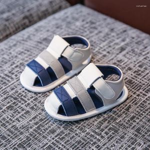 First Walkers Fashion Born Baby Baby Boys Boys Girls Chaussures Pu Leather Toddler Sandals d'été Soft Sole Sole sans glissement Walker 0-18M