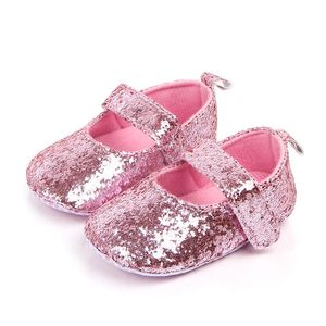 Premiers marcheurs mode né infantile bébé filles semelle souple chaussures de berceau paillettes Sneaker Prewalkers anti-dérapant respirant chaussures de marche # p4