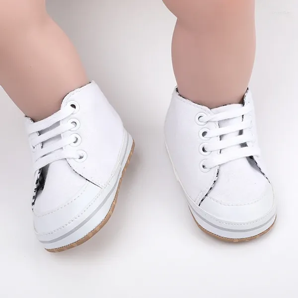 Primeros caminantes Moda Diaria Zapatillas de deporte para niños Contraste Color Casual Lindo Bebé Pisos Zapatos Infantil Caminando Lona para niñas nacidas