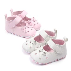 First Walkers Fashion Infant Girls Shoes Soft Sole Footwear Toddler Cute Bows Princess Dress Dress Flat For 1 Jaar pasgeboren verjaardagscadeaus Babyartikelen Q240525