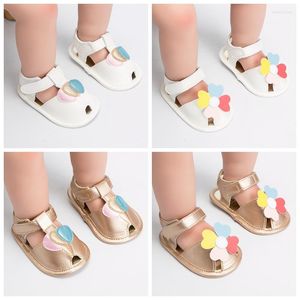 First Walkers Fashion PU Non-Slip Rubber Baby Girls Shoes 0-18m 2022 Cute Born Infant Prinses Peuter Summer Sandals