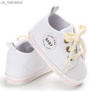 First Walkers First Walkers Sneakers Born Baby Shoes Infant Tollder Canvas Laceup Girls Sneaker Prewalker 018M L230518