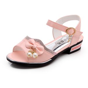 First Walkers Girl S Princess Sandalen Kinderschoenen Fashion Flowers kralen BUID ZOER Soft Kid Casual Flat Shoe B659 230323