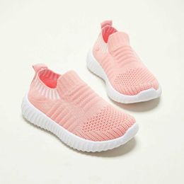 First Walkers Girls Running Tricot Breathable Lightweight Comfy Athletic Outdoor Walking Shoes for Toddler Children Kids Sneakers printemps Q240525