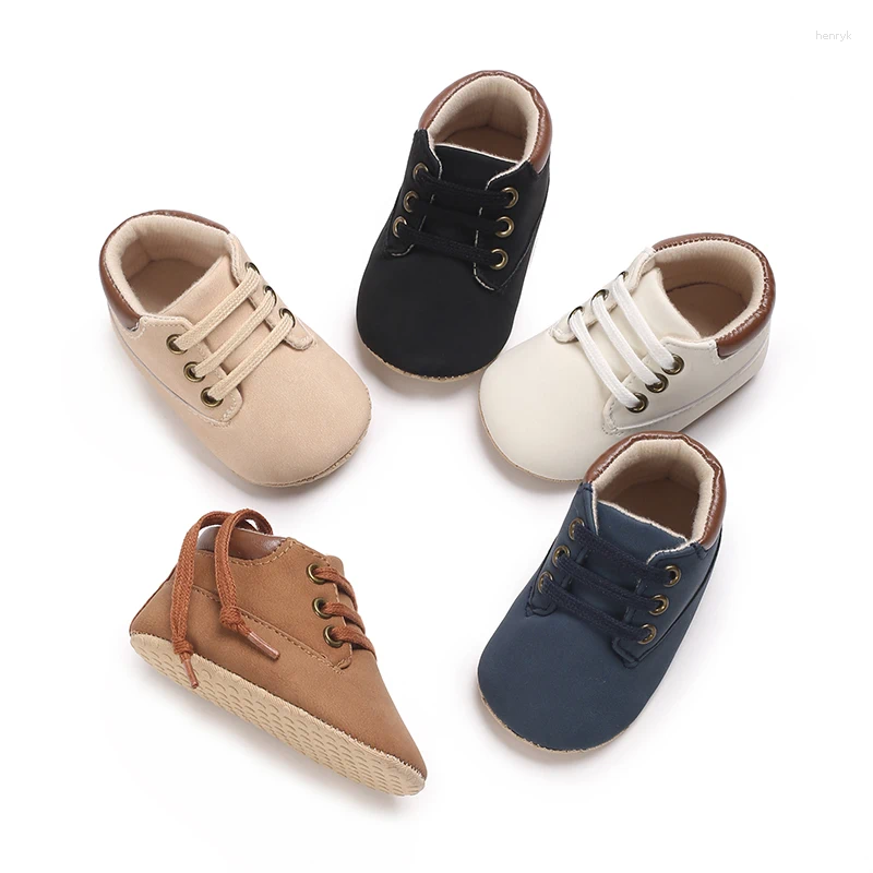 First Walkers HAIZHIW 5 Colors Lace Up Casual Shoes Spring And Autumn Baby 0-18 Months Flat Walking