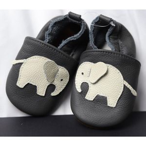 Eerste wandelaars indoor baby schoenen olifant pre walker rubber zool echte lederen hoogwaardige elastische band