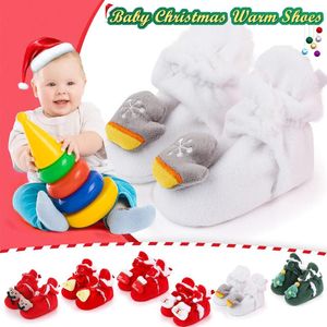 First Walkers Infant Baby Christmas Warm Shoes Born Girls Footwear Crib Winter Bootie For 0-18 Months