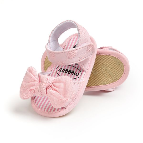 First Walkers Infant Baby Girl Chaussures Toddler Flats Sandales Premium Semelle en caoutchouc souple AntiSlip Summer Flower Lace Crib Walker 230615