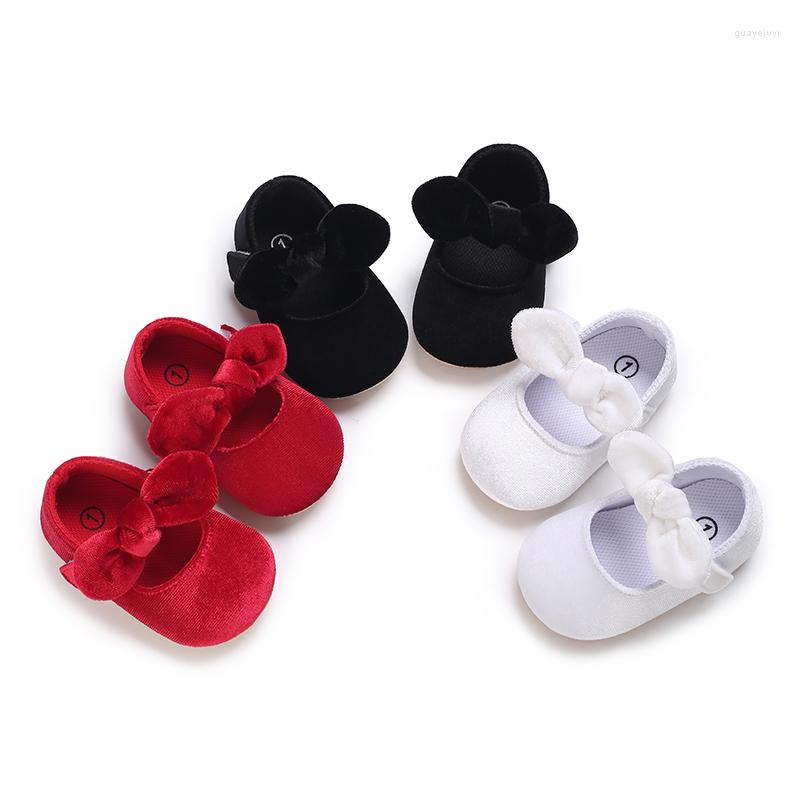 First Walkers Infant Baby Girls Princess Shoes Soft Bow Non-slip Bottom Walker Toddler