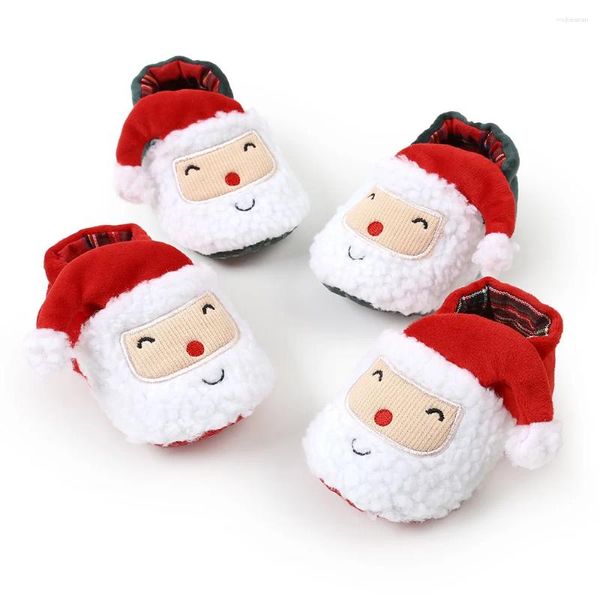 Premiers marcheurs INS Style noël bébé chaussures semelle souple chaud mignon dessin animé bonhomme de neige automne hiver enfants chaussures accessoires