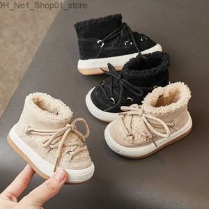 Babyschoenen Baby Sneeuw Enkellaarsjes Winterlaarzen Nieuwe Hoge Top Katoenen Baby Warm Peuter Schoen Kind Pluche Meisjes Jongens Schoenen Shoebotines Sneaker Q231222