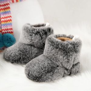 Primi camminatori KIDSUN Stivaletti per neonati nati per neonati e ragazze Antiscivolo con suola morbida Scarpette da culla per bambini Peluche Fluff Inverno Caldo Prewalker Stivali 231123