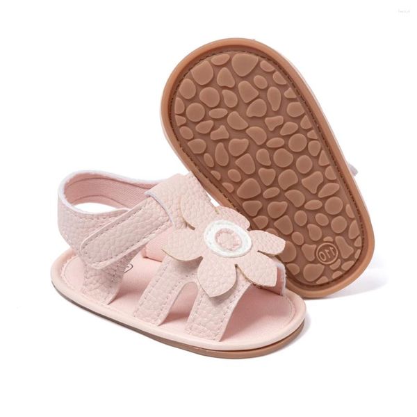 Primeros caminantes KIDSUN Bebé Niñas Niños Zapatos Infantil Sandalias de verano Playa al aire libre Casual Flor Zapatilla Suela de goma Niño Walker Pisos