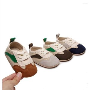 Chaussures de Style coréen pour bébés, premiers pas, couleur Pitchwork, pour garçons et filles, chaussures d'entraînement pour enfants de 0 à 2 ans, printemps et automne