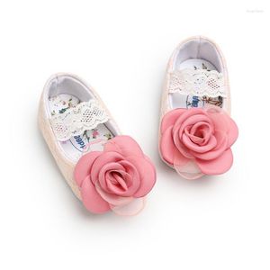 First Walkers Lace Flower Princess Shoes Toddler Prewalker Fashion Infant Kids Baby Girls Elegante materialen voor 0-18m