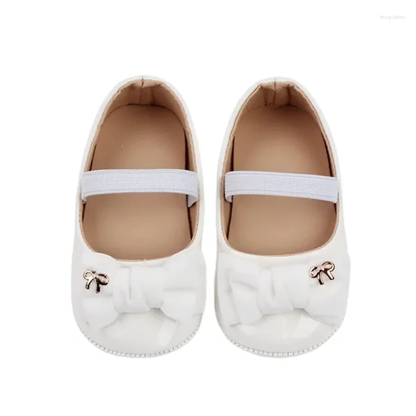 Chaussures de premiers pas en cuir pour bébés filles et garçons, chaussures de marche Mary Jane pour bébés, robe de mariée princesse, ballerines