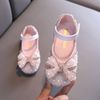 Premiers Walkers Little Girls Chaussures Bow Princess Toddler Chaussures Sequins Enfants Chaussures Dance chaussures Kids Chaussures Pêtième désherbant Chaussures Girl 230225