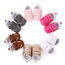 Premiers marcheurs Lovely Born Baby Girl Boy Soft Sole Shoe Anti Slip Canvas Sneaker Trainers Prewalker Noir Blanc 0-18M