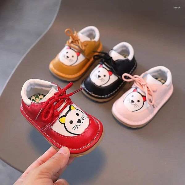 Primeros caminantes Zapatos de bebé masculinos y femeninos Suela blanda Niño pequeño 0-1-2 años llamado zapato único sonará