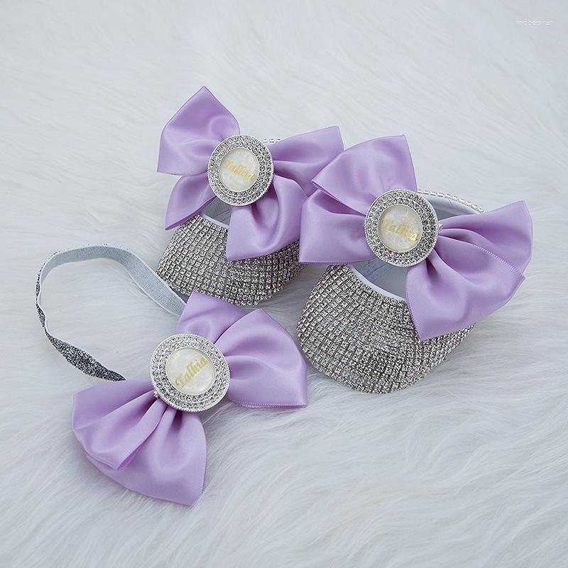 First Walkers MIYOCAR Personalized Any Text Po Can Make Purple Bling Baby Girl Walker Born Infant Shoes Perfect Gift SP5