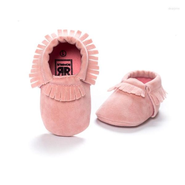 First Walkers Moccs Pink Color Baby Girls Boys Zapatos Mocasines Soft Bottom Tassels Born .CX20C