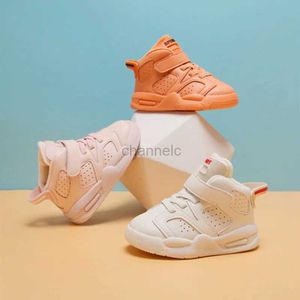 Babyschoenen Nieuwe Lente Schoenen Kinderen Leer Peuter Jongens Meisjes Hoge Hulp Tennis Sneakers Outdoor Ademend Mode Kleine Kinderen Sneakers 240315