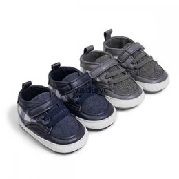 Eerste wandelaars pasgeboren baby canvas schoenen kleurblokkering casual dag peuter jongen meisje sport antislip sneakersH24229