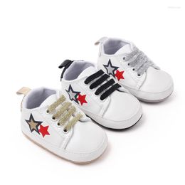 First Walkers Retro Leather Boy Girl Shoes Toddler Rubber Sole Anti-slip Born Infant Baby Crib