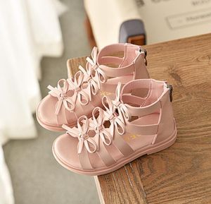Eerste wandelaars verkopen Summer Fashion Roman Boots High Top Girls Sandals Kids Gladiator Peuter Kind Hoge kwaliteit Schoenen 230525