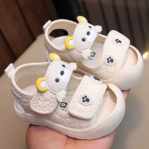 Eerste wandelaars sneakers zomer baby sandalen Koreaanse stijl schattige beer baby schoenen zachte zool eerste stap sport sandalen wandelschoenen wx5.31