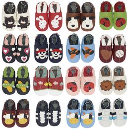 Primeros caminantes Zapatos de cuero suave Bebé niño niña Zapato infantil Zapatillas 0-6 meses a 7-8 años Estilo Primeros caminantes Zapatos de cuero antideslizantes para niños 230601