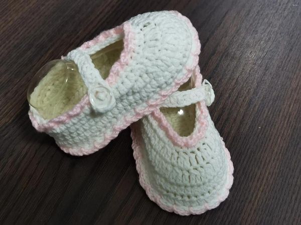 Sandales pour bébé en Crochet faites à la main, prix spécial, chaussures pour filles, 11cm, printemps-automne