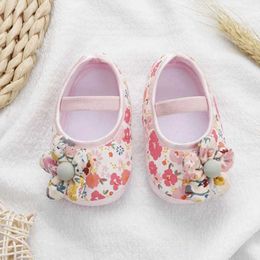 First Walkers Spring and Summer Girl Princess Shoes First Walker Sweet Flower Decorated Tolevas Shoes D240525