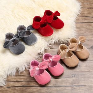 Eerste Walkers Spring herfst geboren babymeisjes schoenen Bowkont Princess Soft Sole Non-Slip Toddler Girl Walker