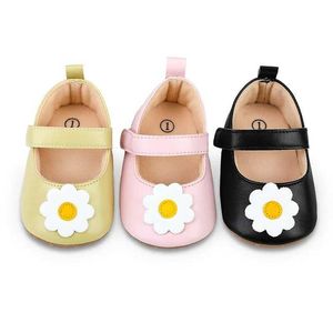 Eerste wandelaars lente/zomer babymeisje schoenen pu lederen eerste walker bloem prinses schoenen feestje bruiloft baby meisje casual wandelschoenen d240525