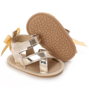 Chaussures d'été pour bébés filles, semelle en caoutchouc, chaussures de plage princesse antidérapantes, sandales à la mode pour filles nées, 230314