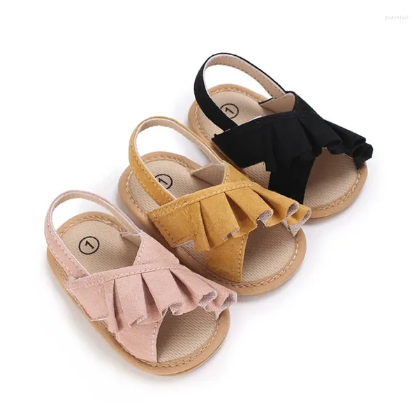 First Walkers Summer Baby Baby Girl Shoes Handdlers Fashion Tassels Anti-Slip Rubber Sandals Beach informal