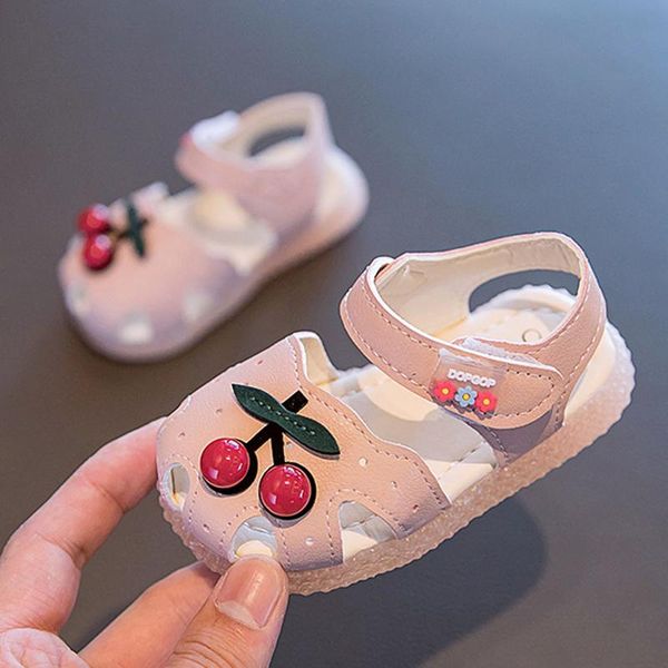 First Walkers Summer Born Baby Soft Bottom Close Toe Infantil Niño Zapatos de cuna Pink Girls Tamaño 15-25