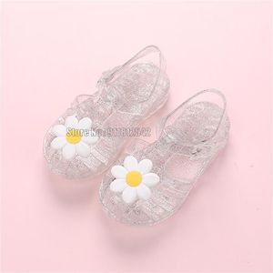 First Walkers zomer kinderen jelly prinses sandalen zoete bloemen meisjes peuters baby ademende holle schoenen 230424